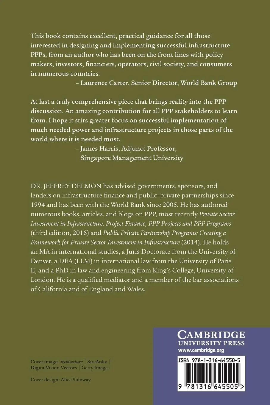 Rückseite: 9781316645505 | Public-Private Partnership Projects in Infrastructure | Jeffrey Delmon
