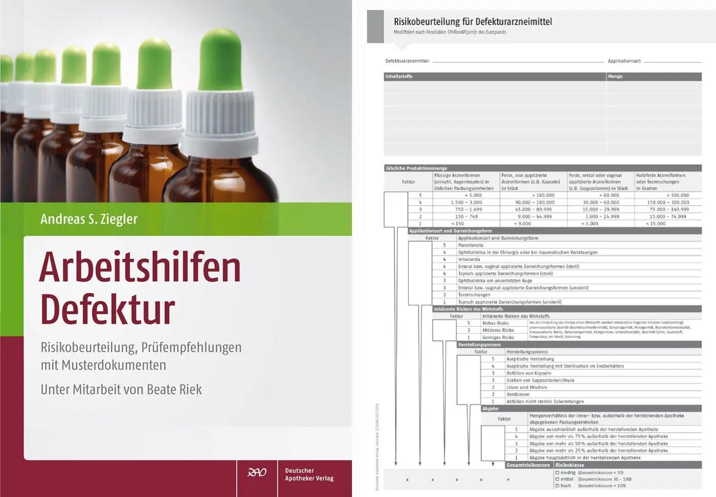 Cover: 9783769285505 | Arbeitshilfen Defektur mit Risikobeurteilungs-Block | Ziegler | Buch