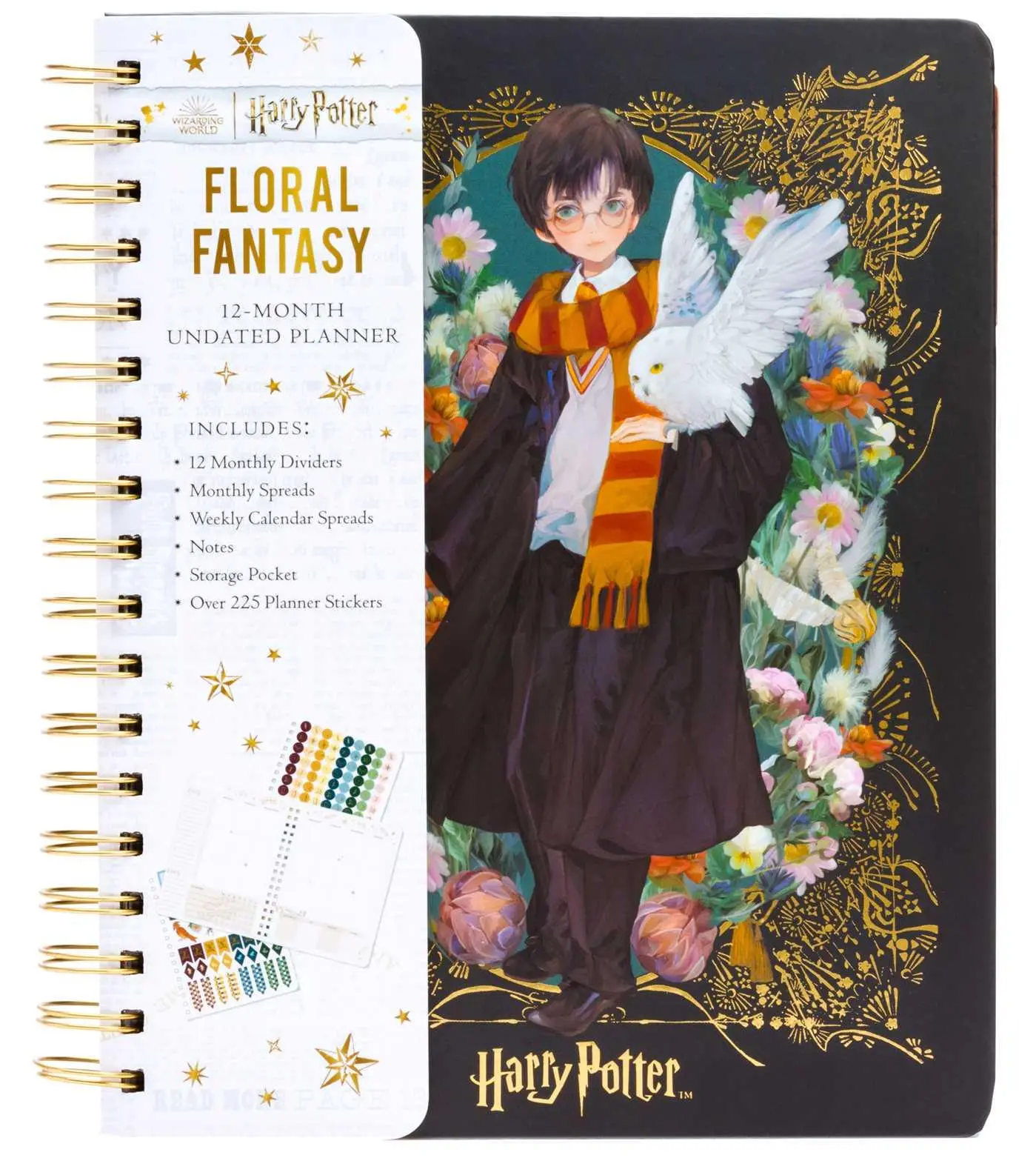 Cover: 9781647225605 | Harry Potter: Floral Fantasy 12-Month Undated Planner | Insights