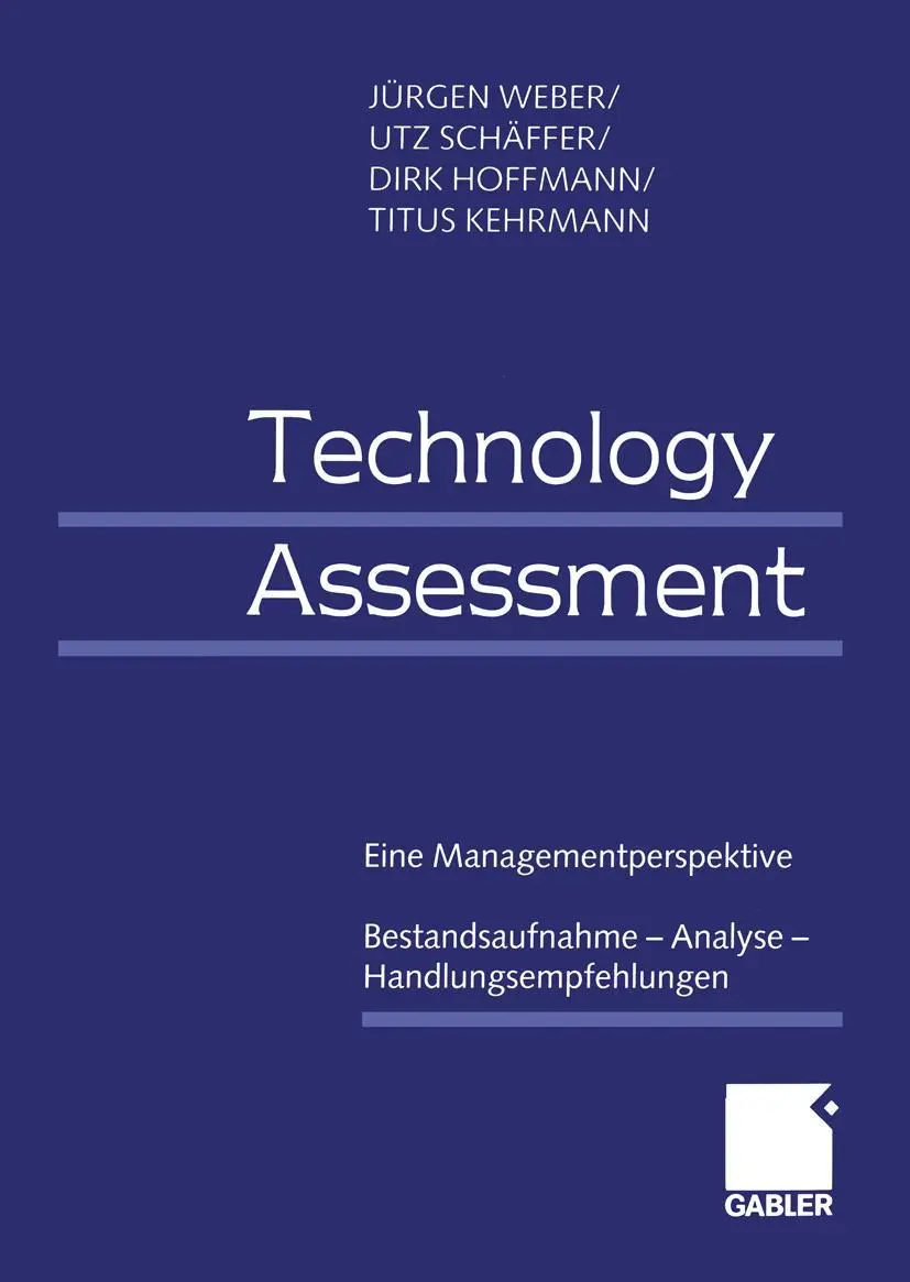 Cover: 9783409115605 | Technology Assessment | Jürgen Weber (u. a.) | Taschenbuch | x | 1999