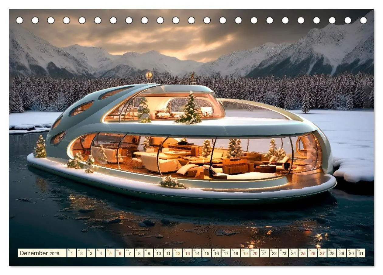Bild: 9783457495605 | Hausboote Wohn Fantasien (Tischkalender 2026 DIN A5 quer), CALVENDO...