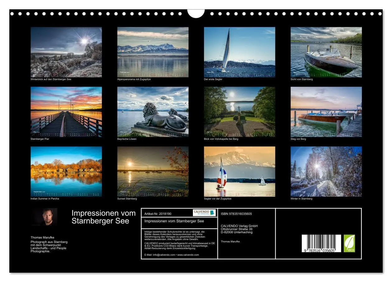 Bild: 9783516035605 | Impressionen vom Starnberger See (Wandkalender 2026 DIN A3 quer),...