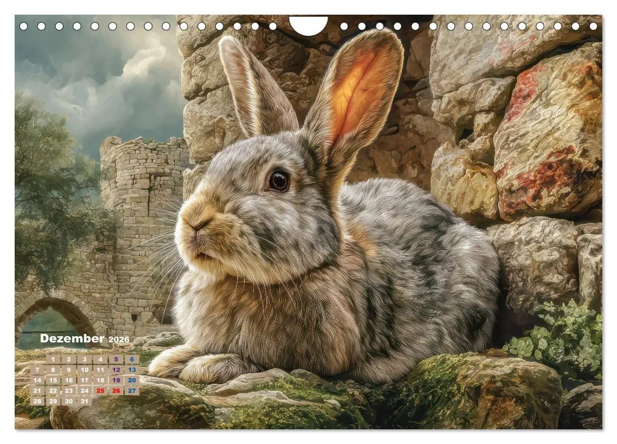 Bild: 9783516725605 | Kaninchenportraits - Szenen voller Charme (Wandkalender 2026 DIN A4...