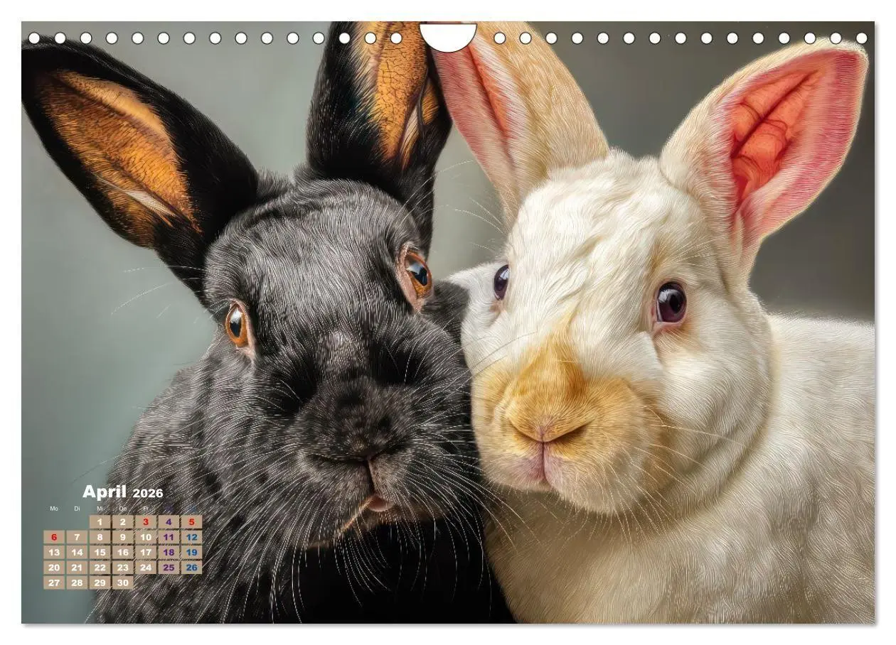 Bild: 9783516725605 | Kaninchenportraits - Szenen voller Charme (Wandkalender 2026 DIN A4...