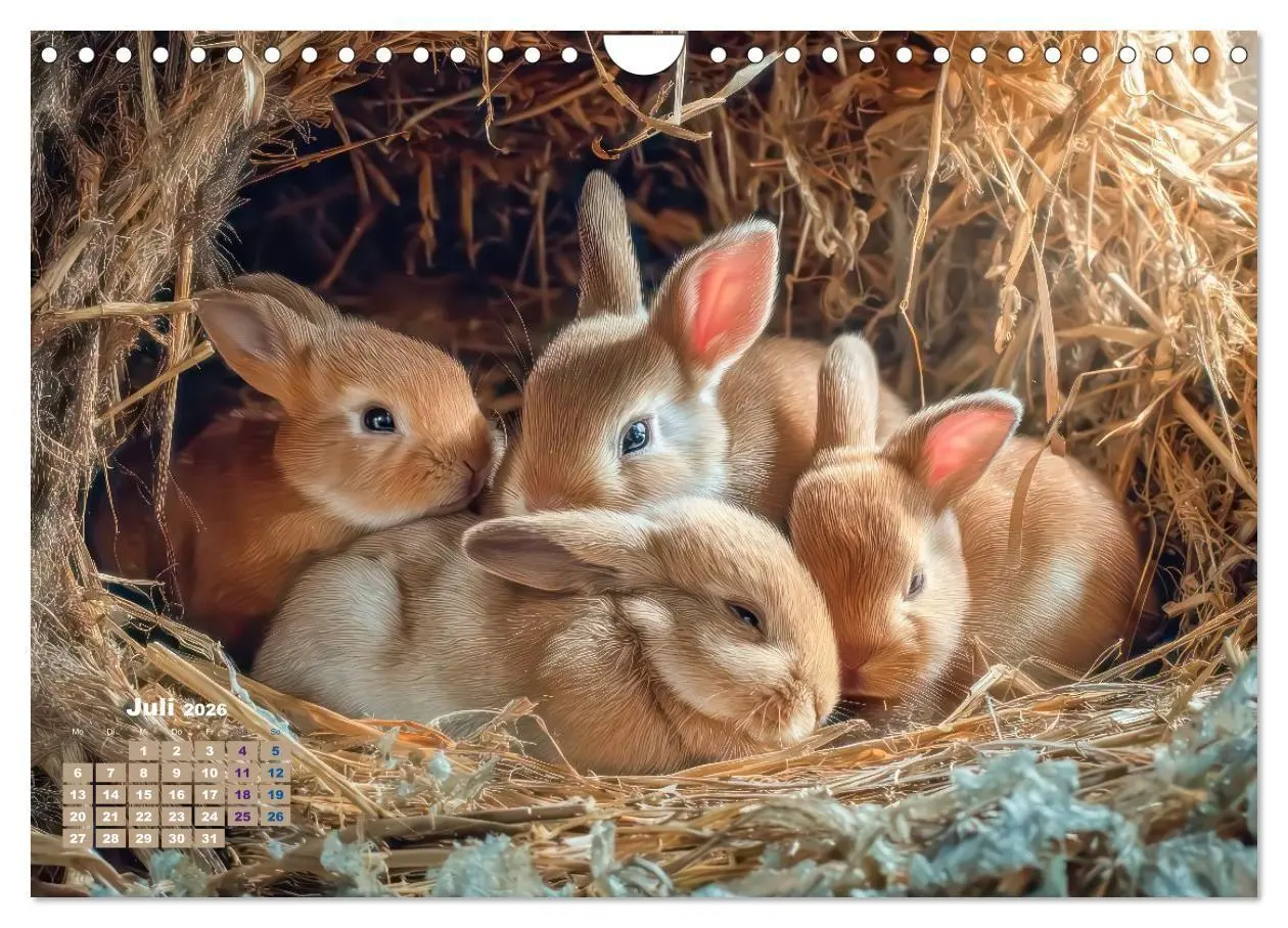 Bild: 9783516725605 | Kaninchenportraits - Szenen voller Charme (Wandkalender 2026 DIN A4...