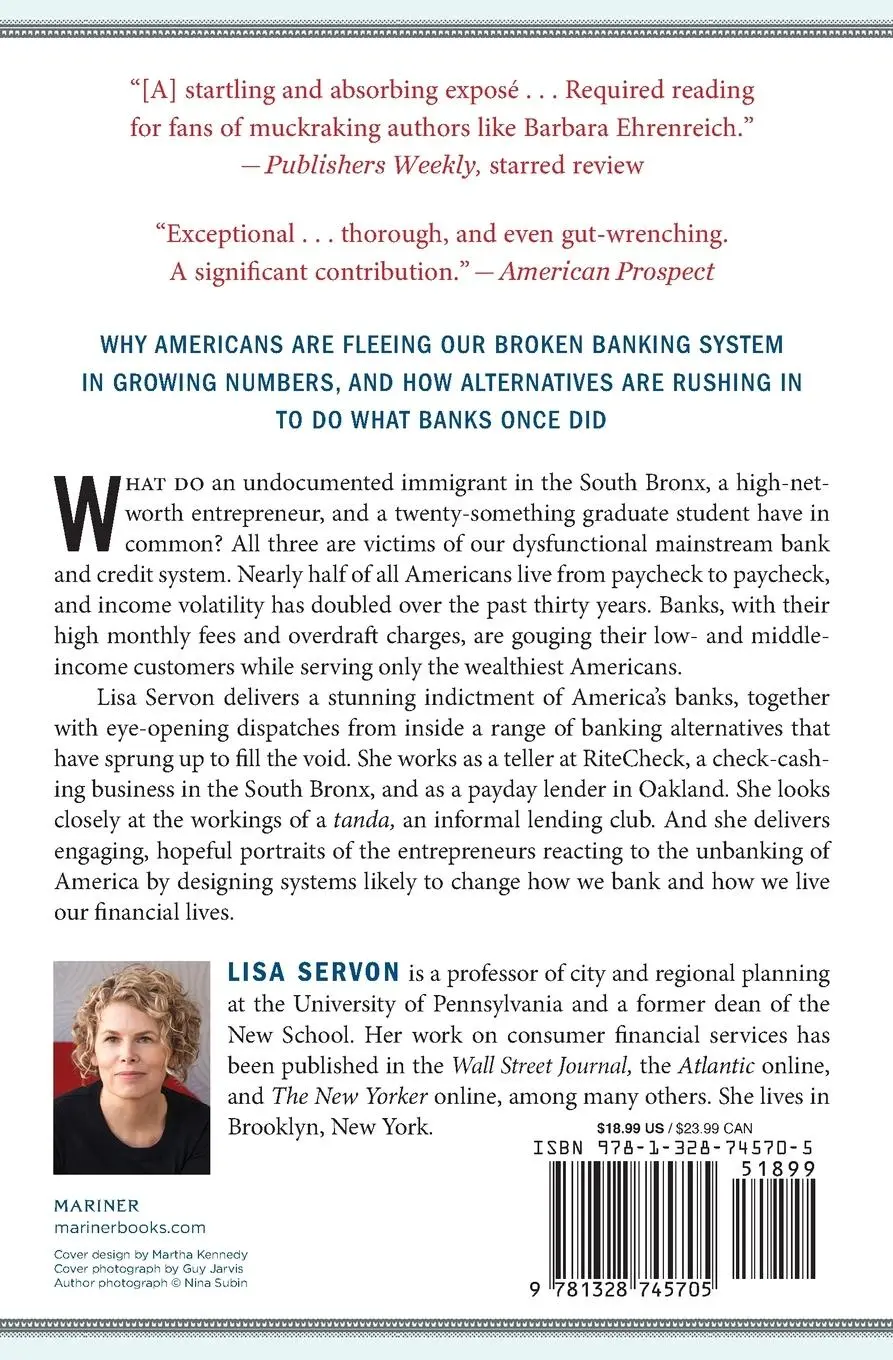 Rückseite: 9781328745705 | Unbanking of America | How the New Middle Class Survives | Lisa Servon