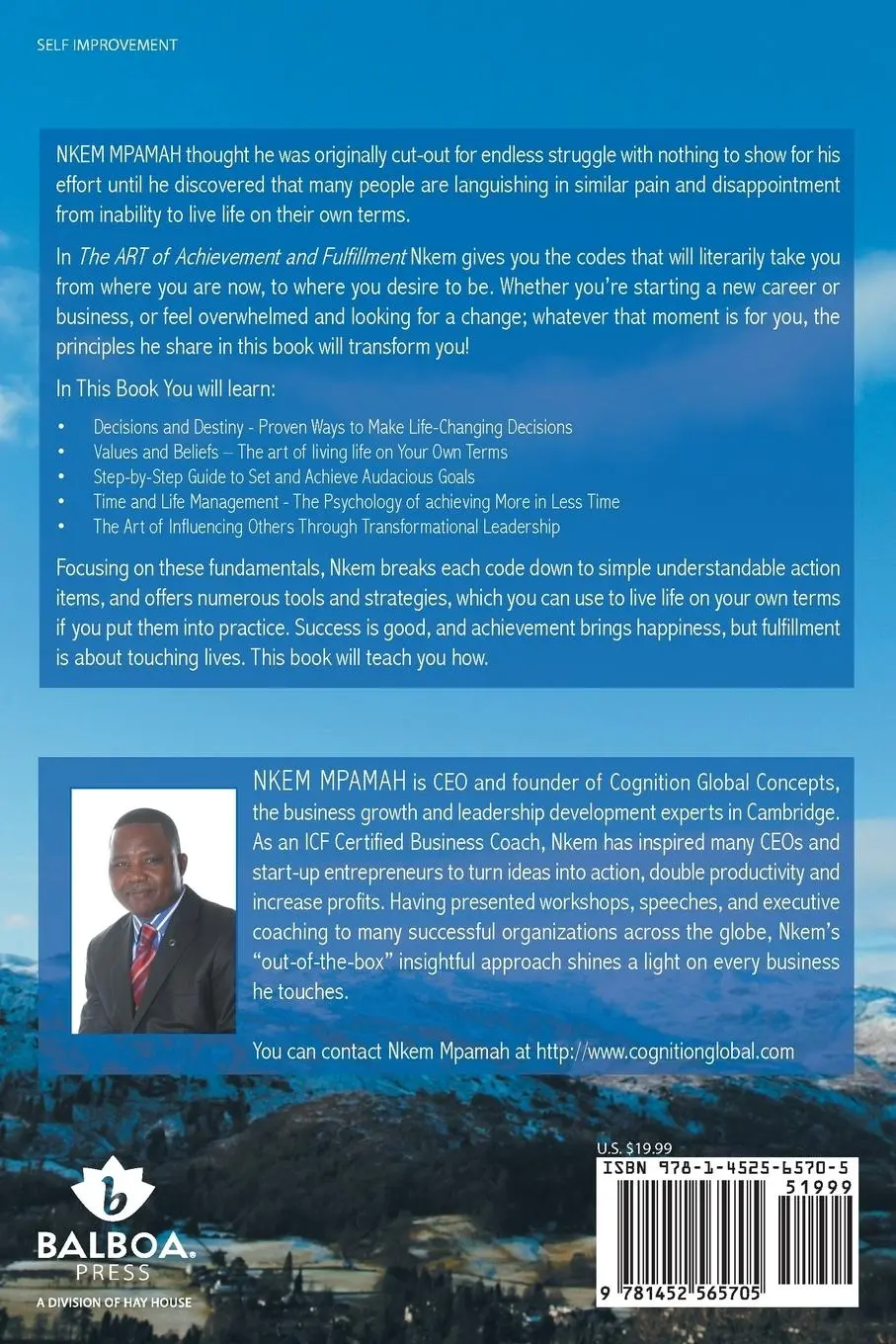 Rückseite: 9781452565705 | The Art of Achievement and Fulfillment | Nkem Mpamah | Taschenbuch