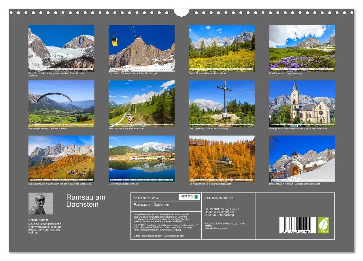Bild: 9783569595705 | Ramsau am Dachstein (Wandkalender 2027 DIN A3 quer), CALVENDO...