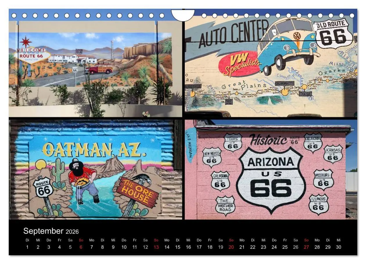 Bild: 9783516185805 | Route 66 im Südwesten (Wandkalender 2026 DIN A4 quer), CALVENDO...