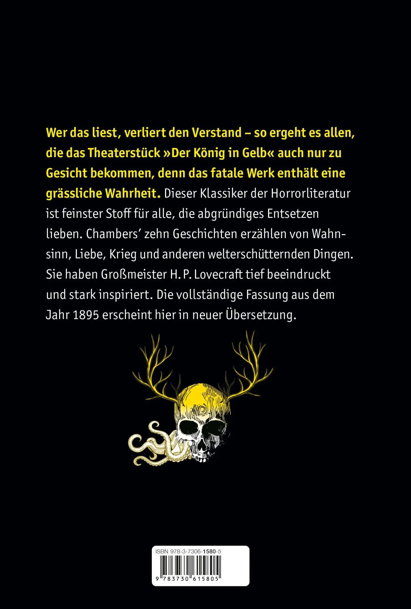 Bild: 9783730615805 | Der König in Gelb. Horrorgeschichten | Robert W. Chambers | Buch