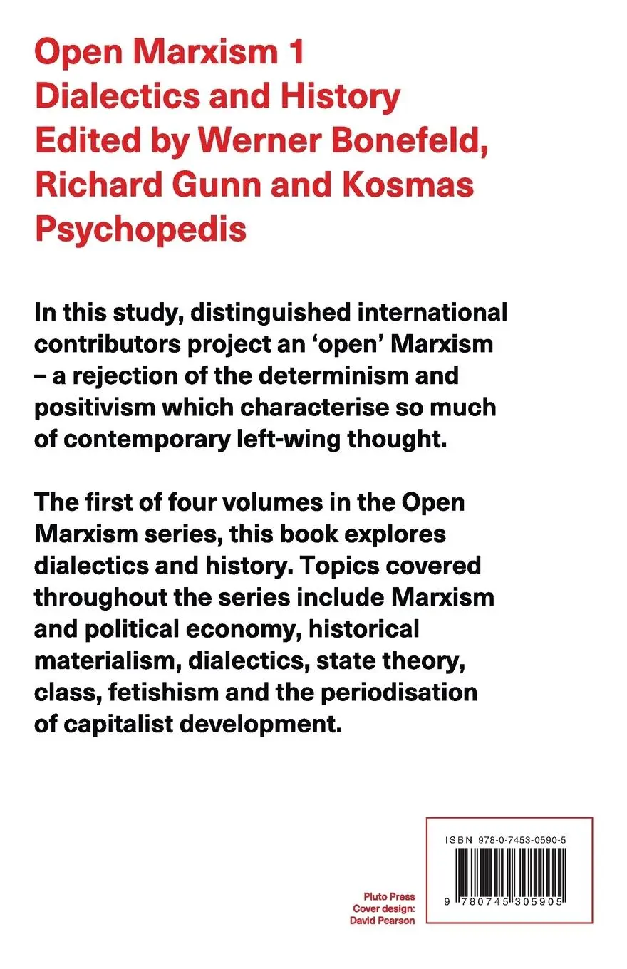 Rückseite: 9780745305905 | Open Marxism 1 | Dialectics and History | Werner Bonefeld (u. a.)