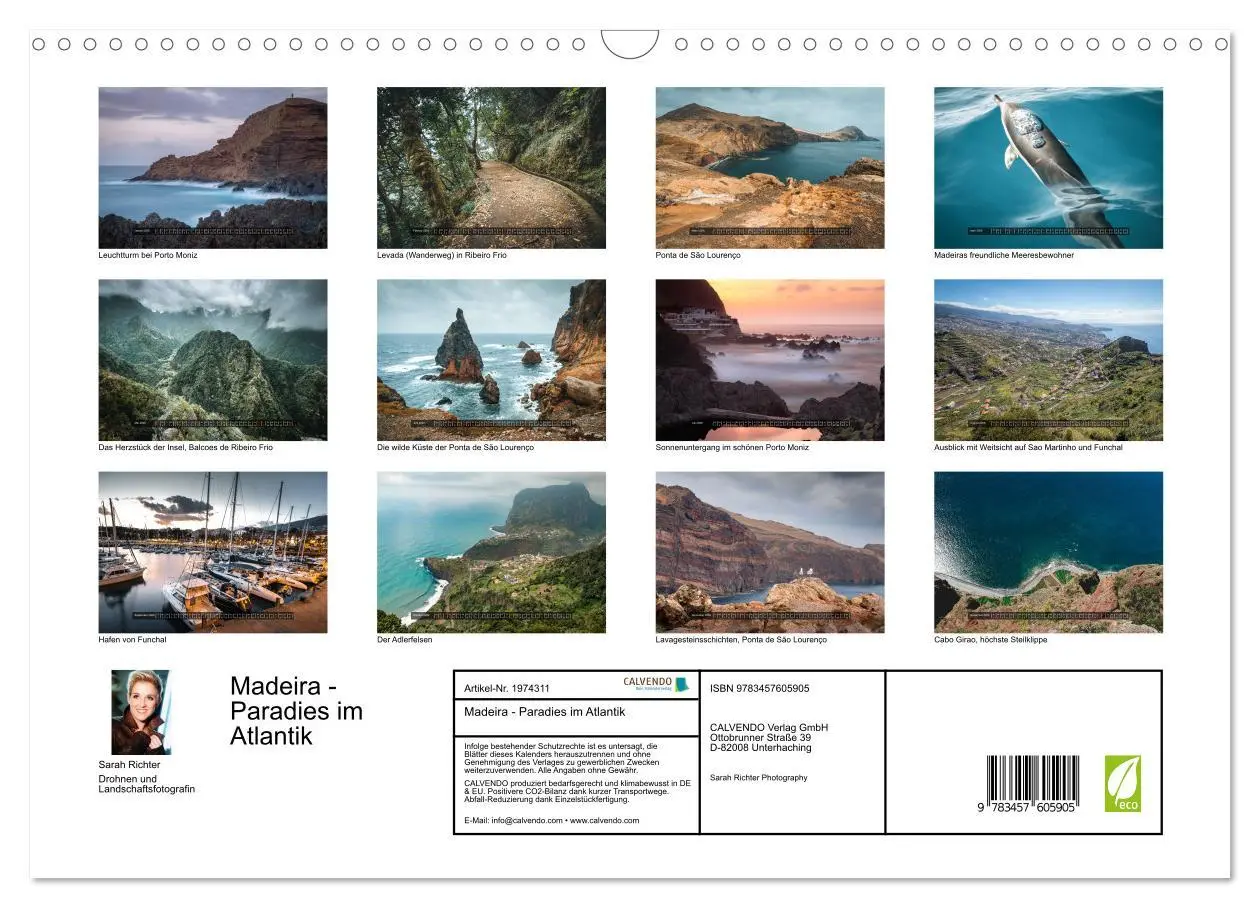 Bild: 9783457605905 | Madeira - Paradies im Atlantik (Wandkalender 2026 DIN A3 quer),...