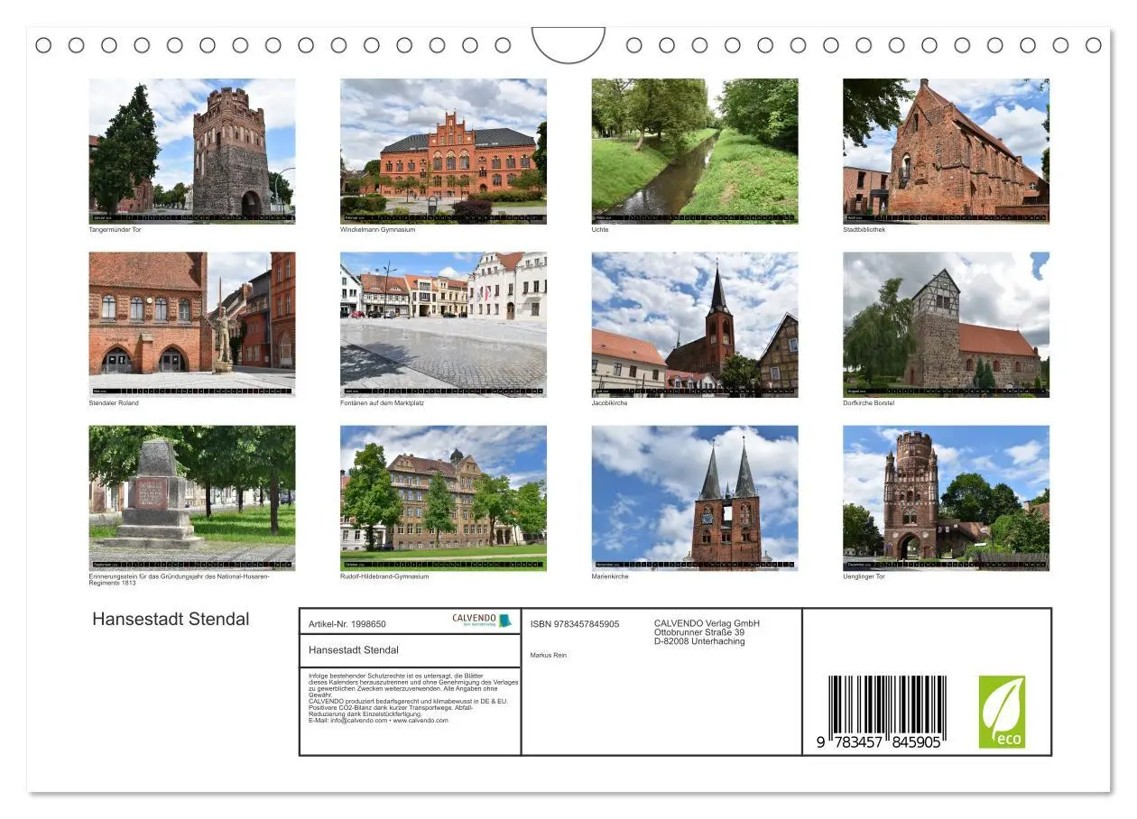 Bild: 9783457845905 | Hansestadt Stendal (Wandkalender 2026 DIN A4 quer), CALVENDO...