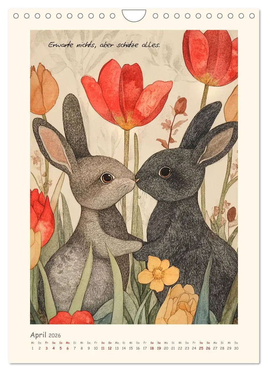 Bild: 9783516245905 | Liebenswerte Tierillustrationen (Wandkalender 2026 DIN A4 hoch),...