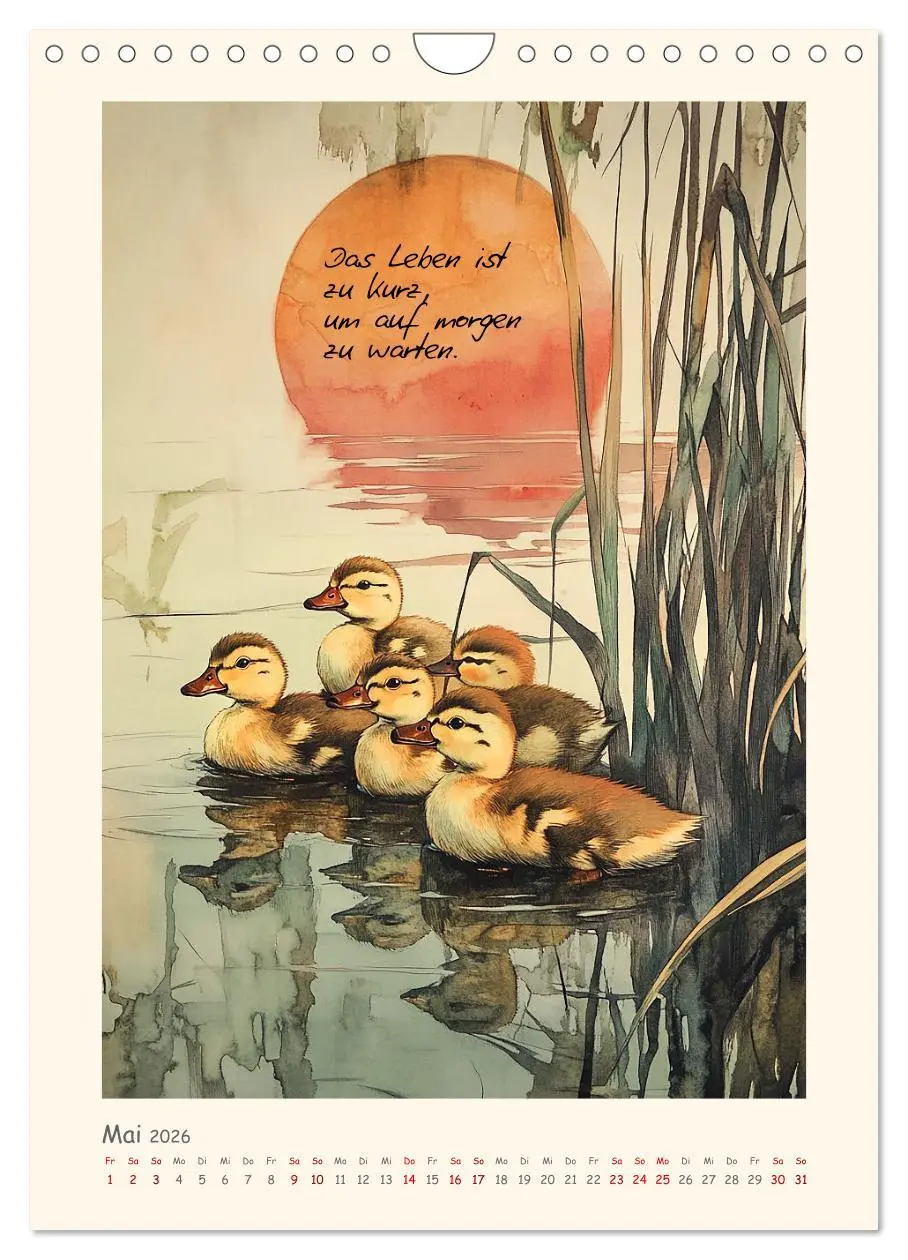 Bild: 9783516245905 | Liebenswerte Tierillustrationen (Wandkalender 2026 DIN A4 hoch),...