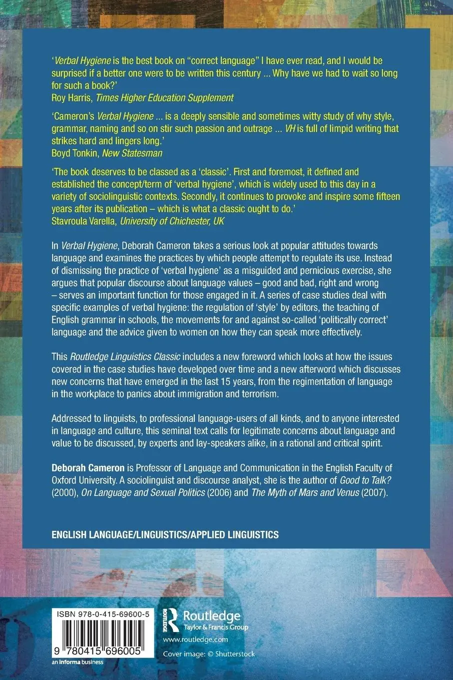Rückseite: 9780415696005 | Verbal Hygiene | Deborah Cameron | Taschenbuch | Englisch | 2012