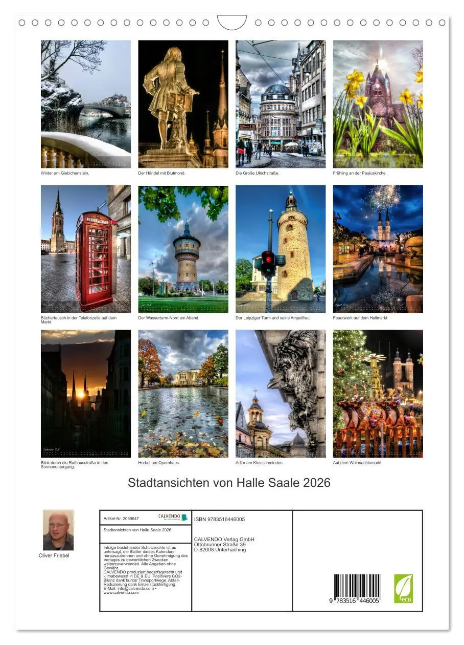 Bild: 9783516446005 | Stadtansichten von Halle Saale 2026 (Wandkalender 2026 DIN A3...