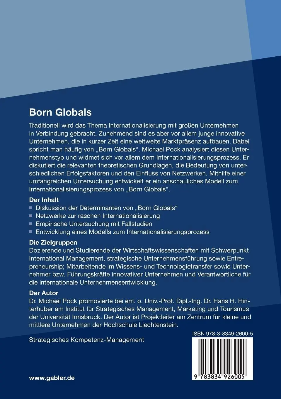 Rückseite: 9783834926005 | Born Globals | Internationale Wachstumsstrategien junger Unternehmen