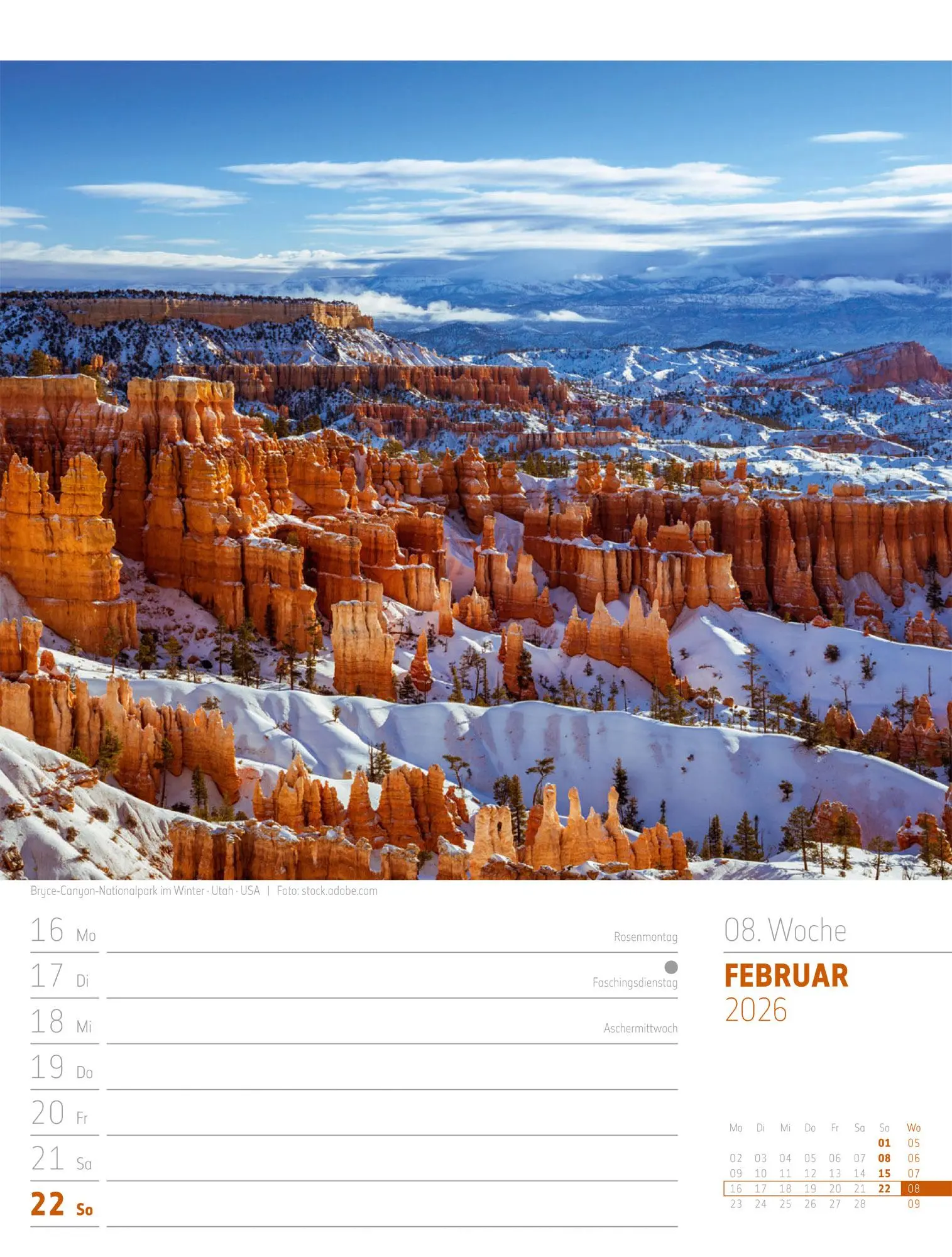 Bild: 9783838436005 | Planet Erde - Landschaften der Welt - Wochenplaner Kalender 2026