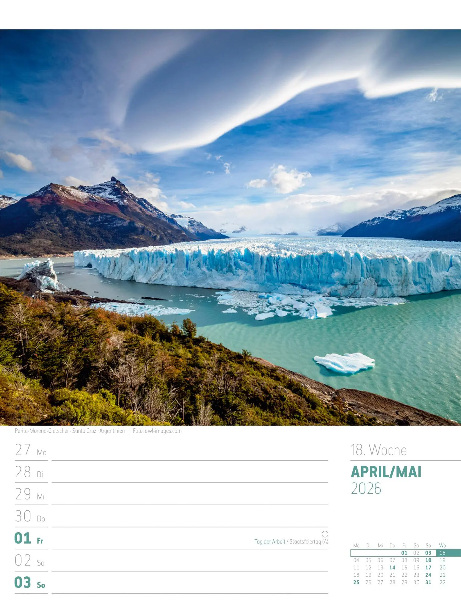 Bild: 9783838436005 | Planet Erde - Landschaften der Welt - Wochenplaner Kalender 2026