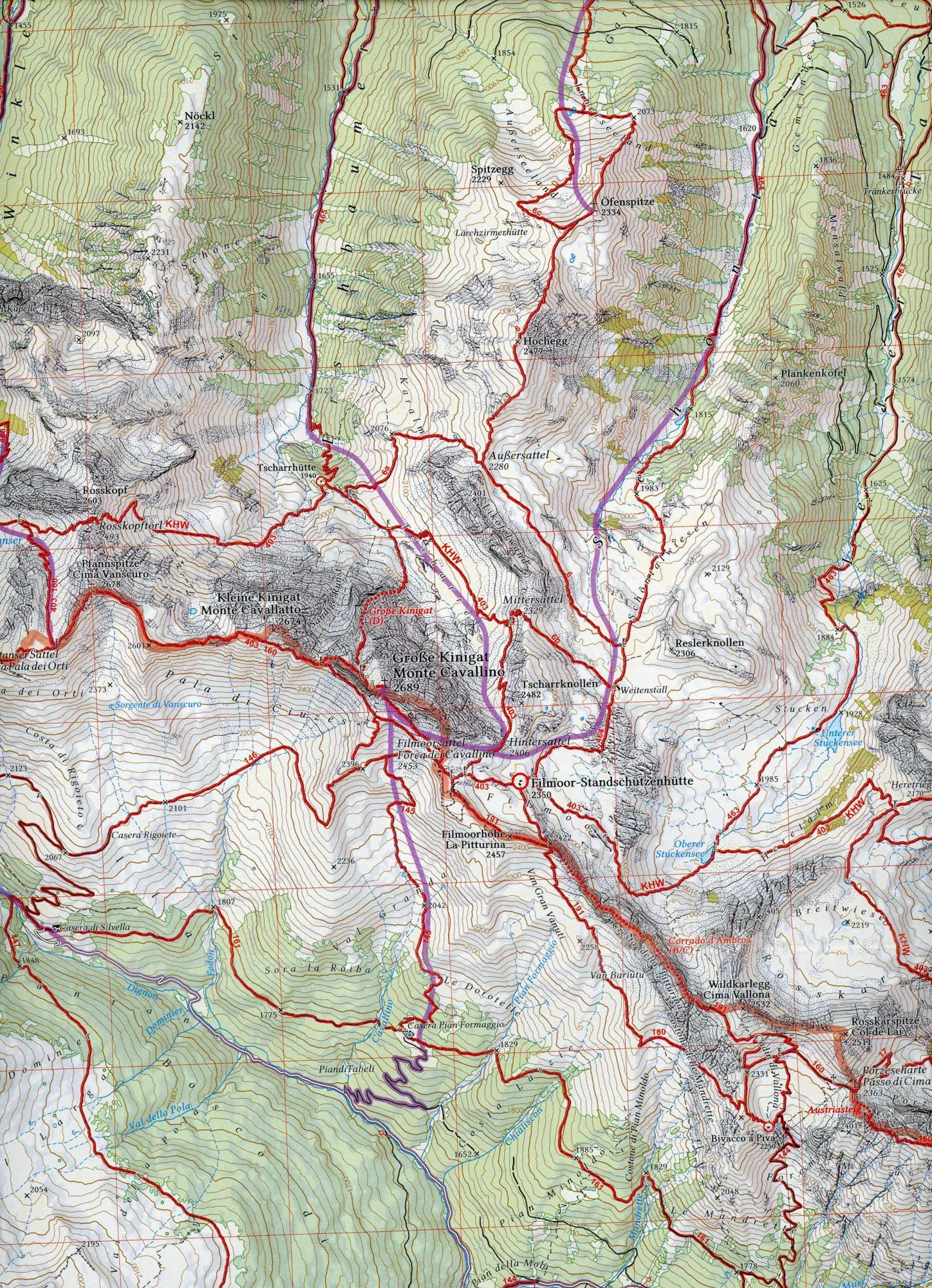 Bild: 9783948256005 | Karnischer Hauptkamm West | Wege und Ski | Alpenverein | (Land-)Karte