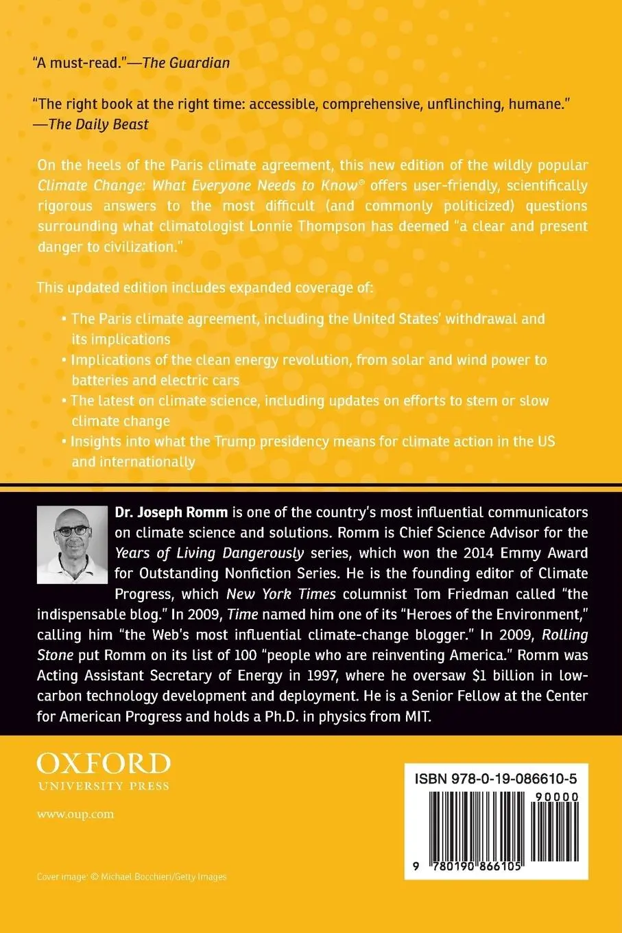 Rückseite: 9780190866105 | Climate Change | What Everyone Needs to Know(r) | Joseph Romm | Buch