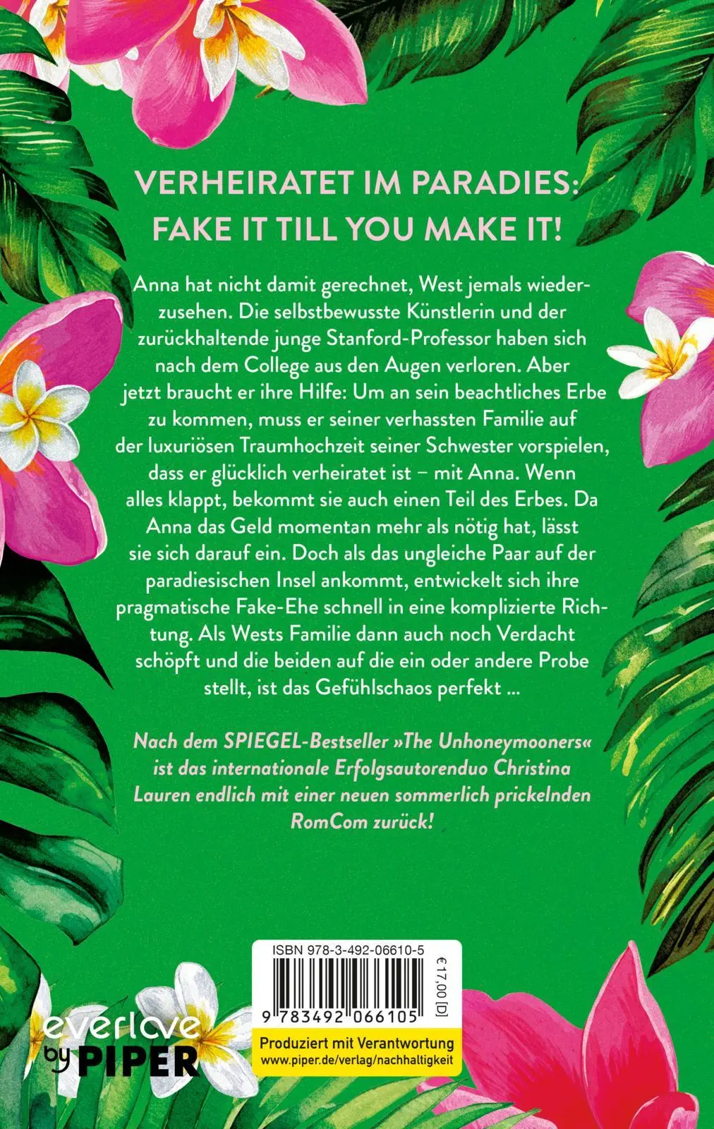 Rückseite: 9783492066105 | The Paradise Problem - Wenn das Herz den perfekten Plan durchkreuzt