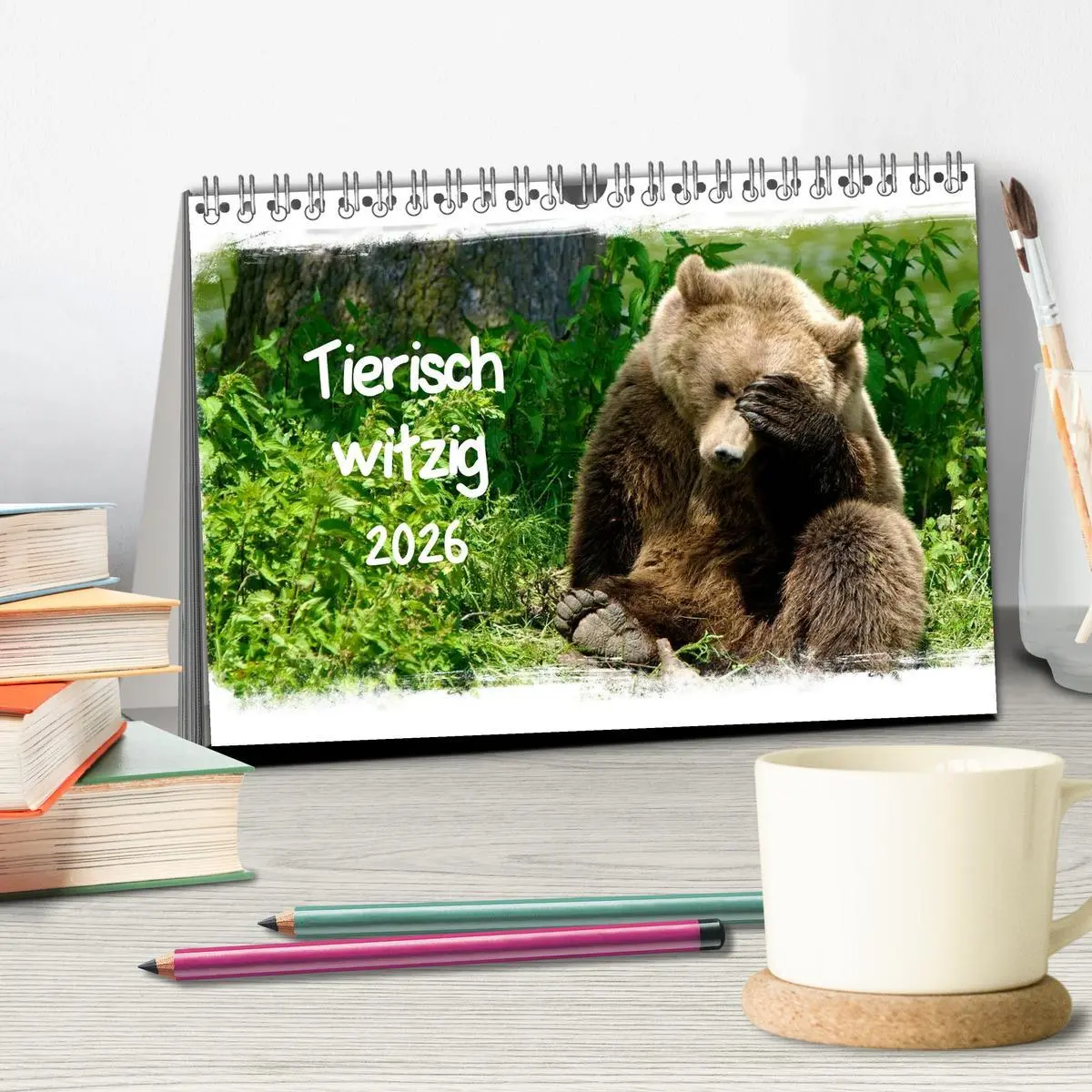 Bild: 9783516056105 | Tierisch witzig (Tischkalender 2026 DIN A5 quer), CALVENDO...