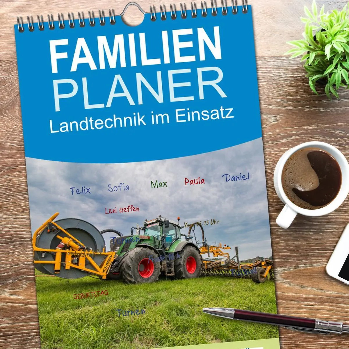 Bild: 9783516506105 | Familienplaner 2026 - Landtechnik im Einsatz mit 5 Spalten...