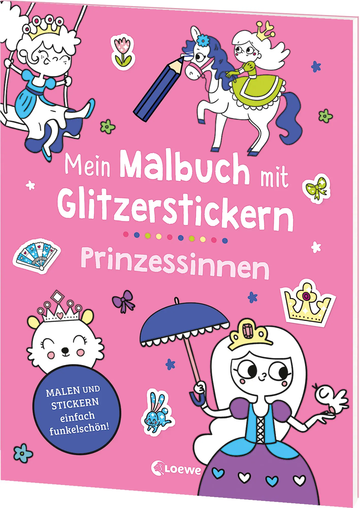 Cover: 9783743216105 | Mein Malbuch mit Glitzerstickern - Prinzessinnen | Estelle Tchatcha