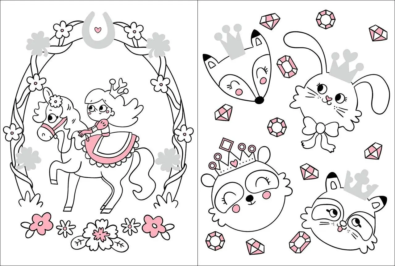 Bild: 9783743216105 | Mein Malbuch mit Glitzerstickern - Prinzessinnen | Estelle Tchatcha
