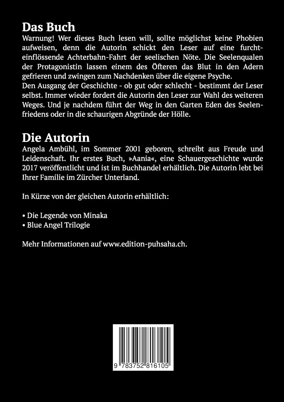 Rückseite: 9783752816105 | Die Angst in mir | Eine interaktive Schauergeschichte | Angela Ambühl