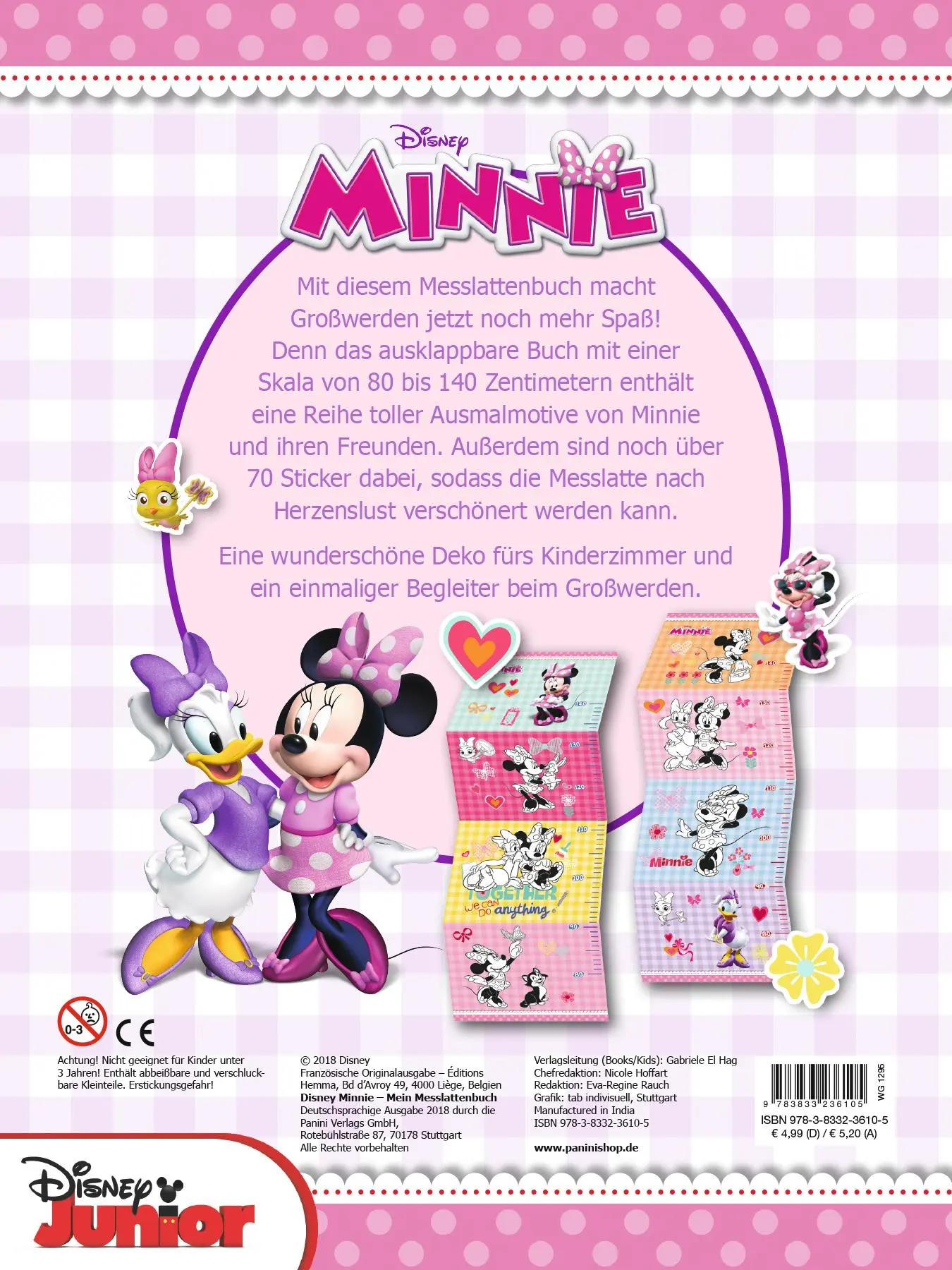 Rückseite: 9783833236105 | Disney Minnie: Mein Messlattenbuch | mit Ausmalbildern und Stickern Rückseite: 9783833236105 | Disney Minnie: Mein Messlattenbuch | mit Ausmalbildern und Stickern