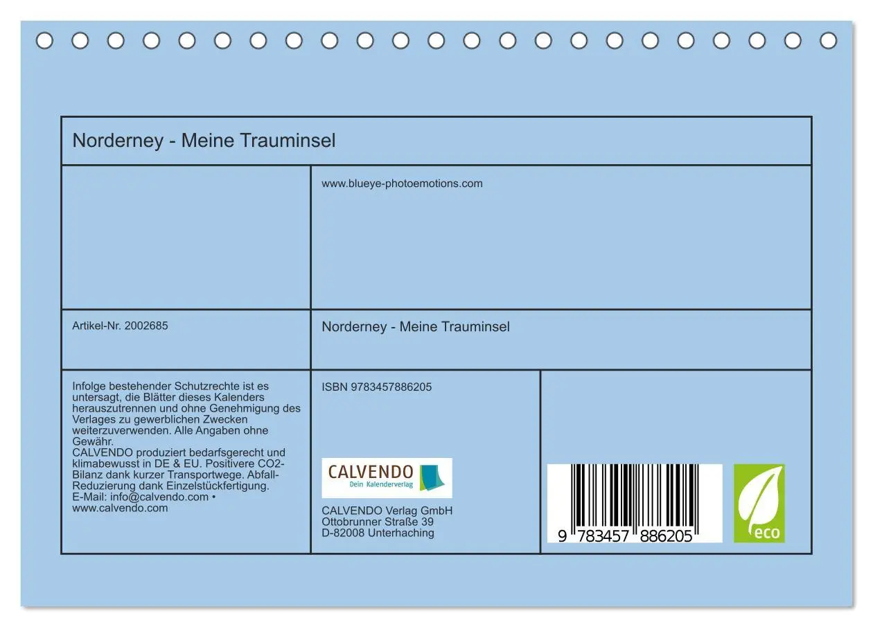 Bild: 9783457886205 | Norderney - Meine Trauminsel (Tischkalender 2026 DIN A5 quer),...