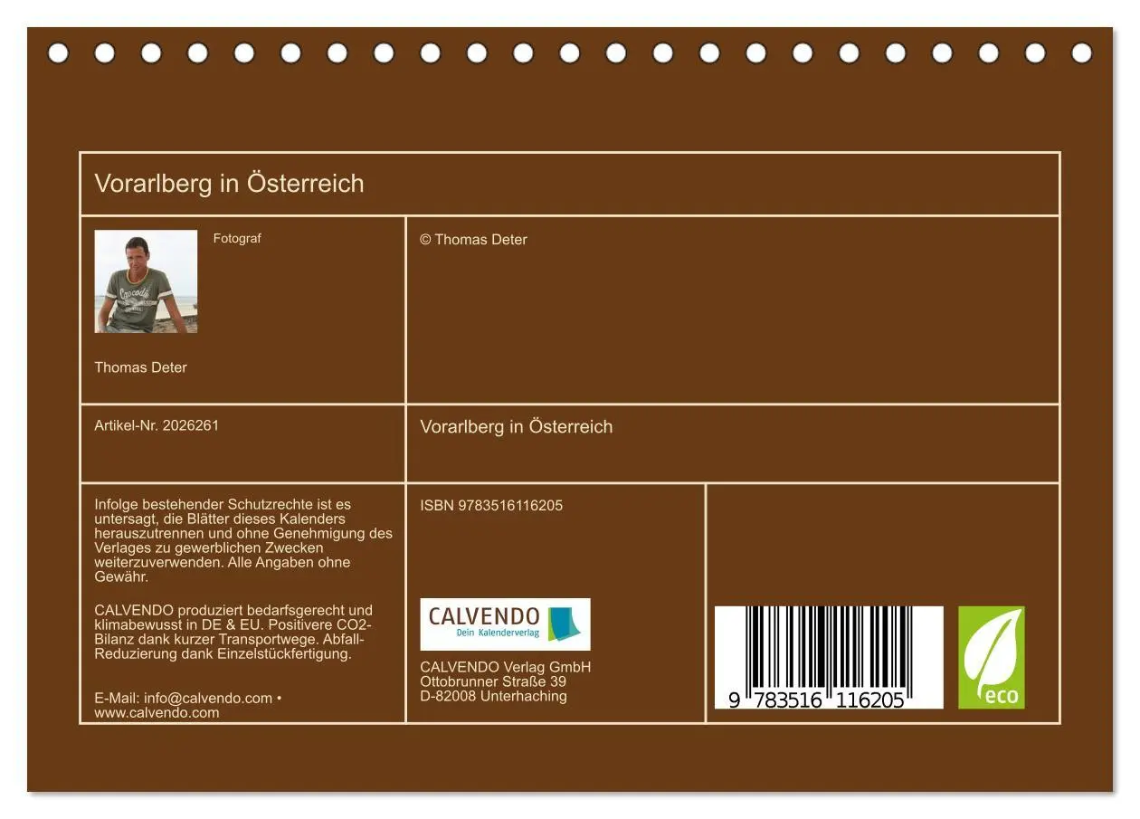 Bild: 9783516116205 | Vorarlberg in Österreich (Tischkalender 2026 DIN A5 quer), CALVENDO...