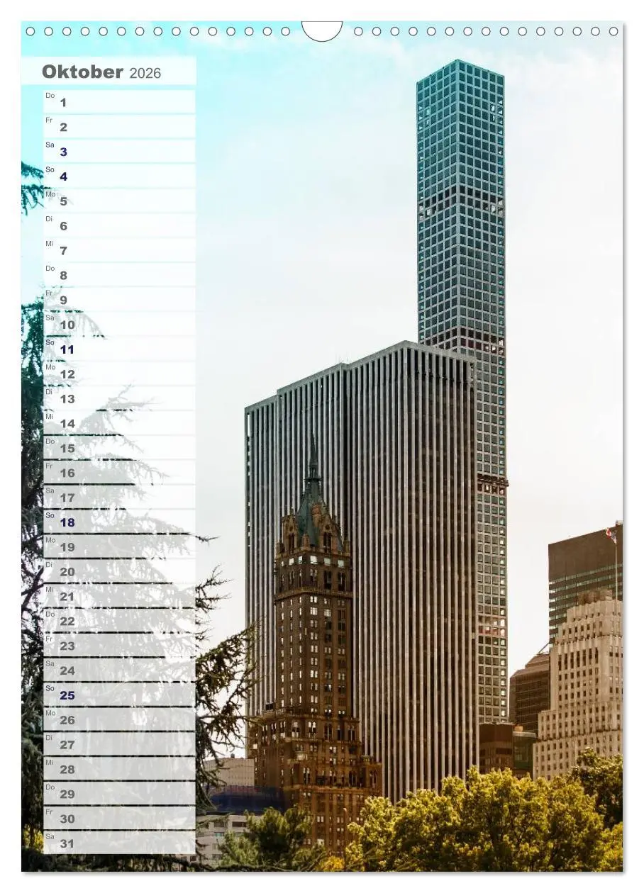 Bild: 9783516426205 | New York - Manhattan (Wandkalender 2026 DIN A3 hoch), CALVENDO...