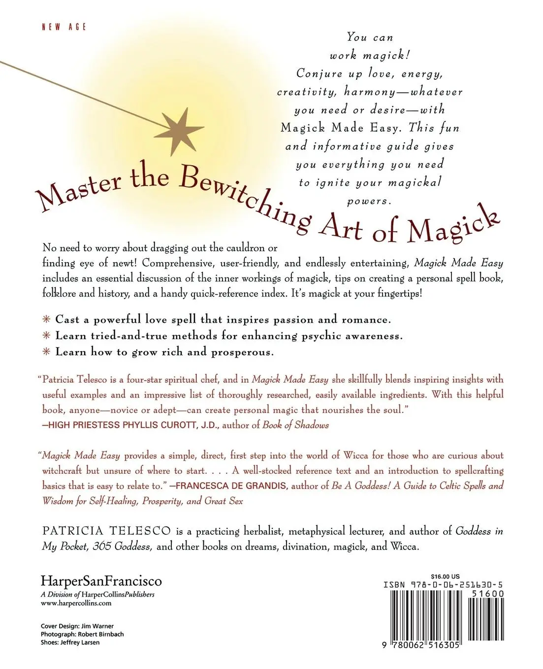 Rückseite: 9780062516305 | Magick Made Easy | Charms, Spells, Potions and Power | Telesco | Buch