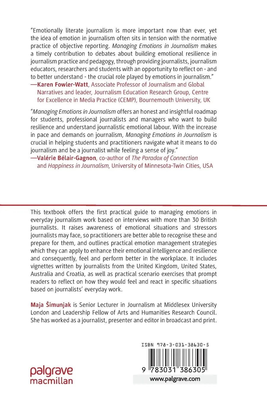 Rückseite: 9783031386305 | Managing Emotions in Journalism | A Guide to Enhancing Resilience | xi
