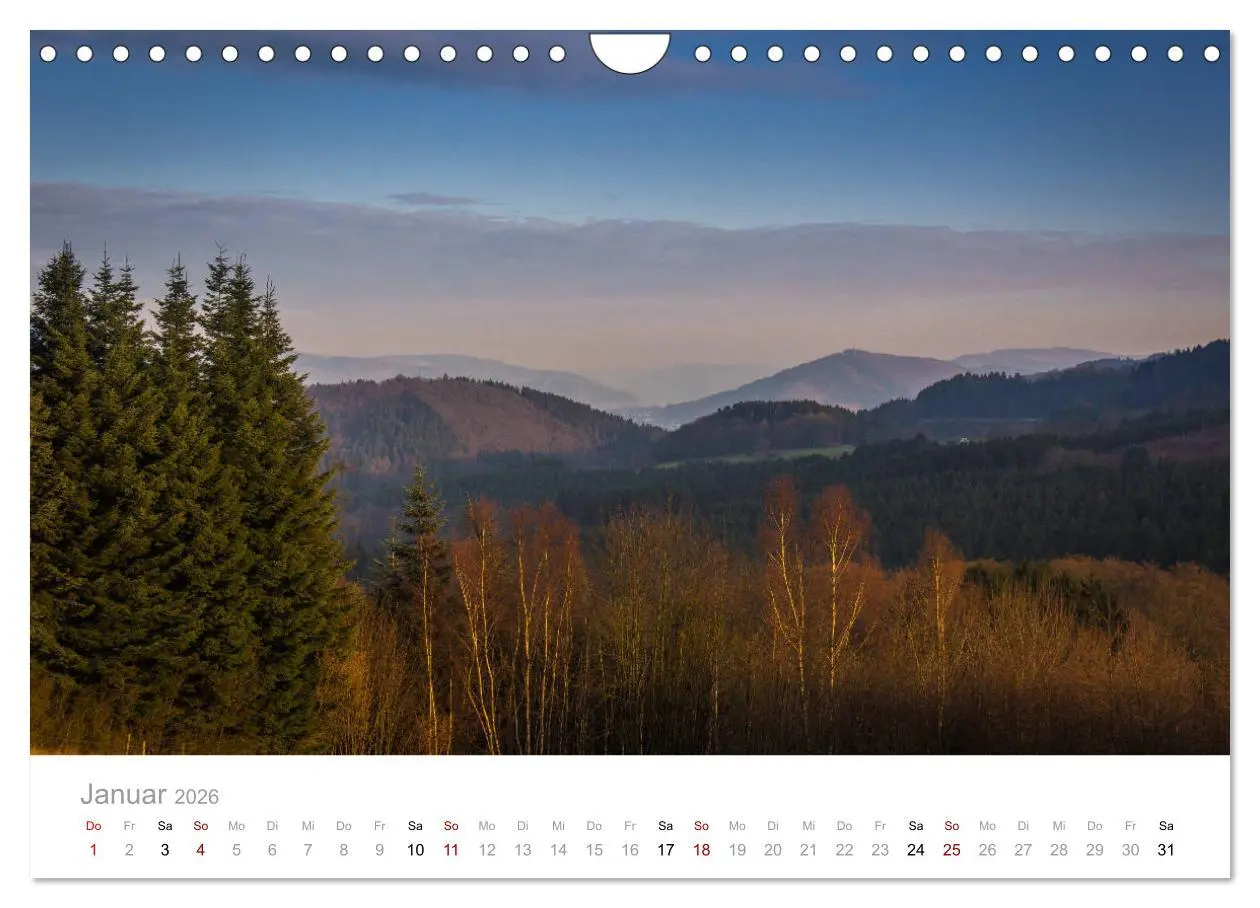 Bild: 9783457876305 | Sauerländer Berge (Wandkalender 2026 DIN A4 quer), CALVENDO...