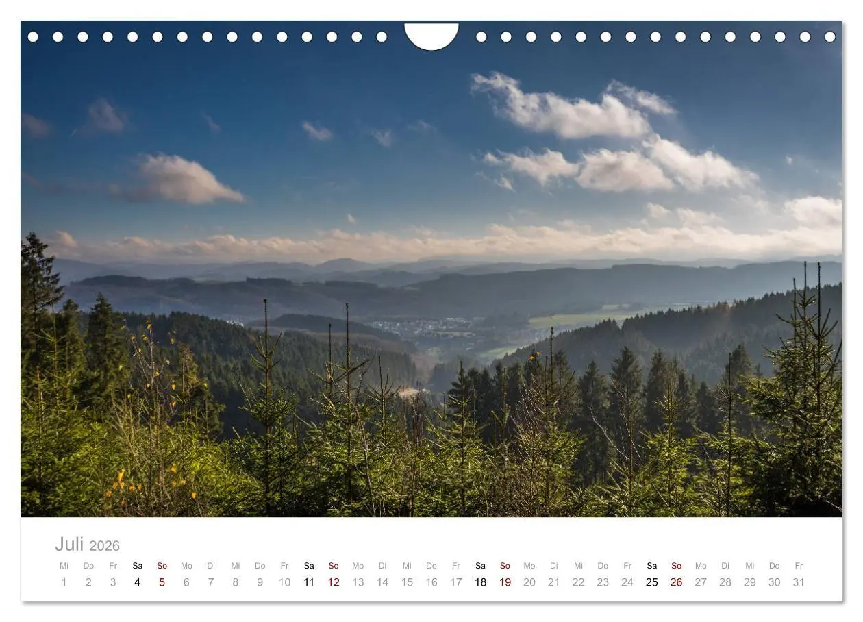 Bild: 9783457876305 | Sauerländer Berge (Wandkalender 2026 DIN A4 quer), CALVENDO...