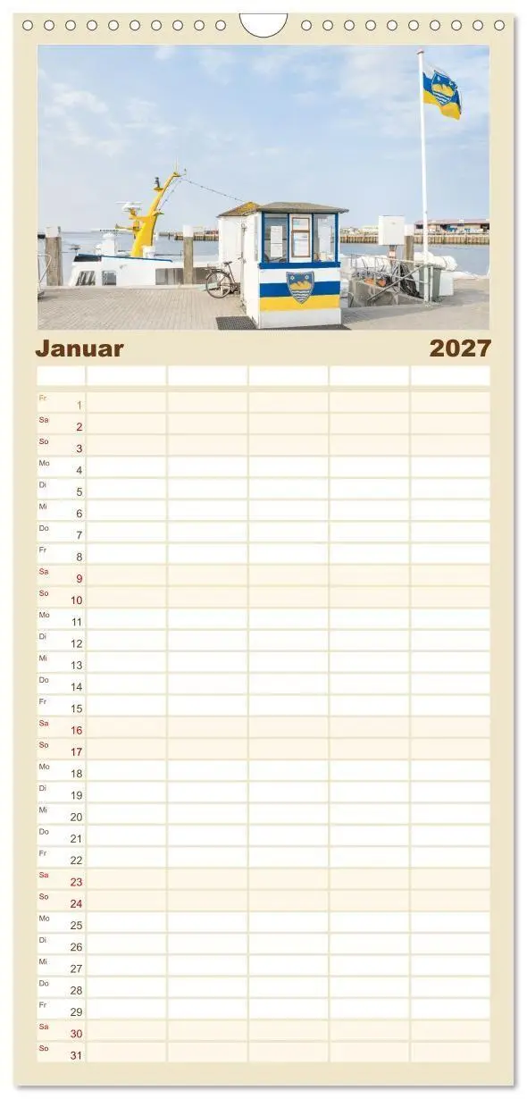 Bild: 9783594326305 | Familienplaner 2027 - Moin Juist mit 5 Spalten (Wandkalender, 21 x...