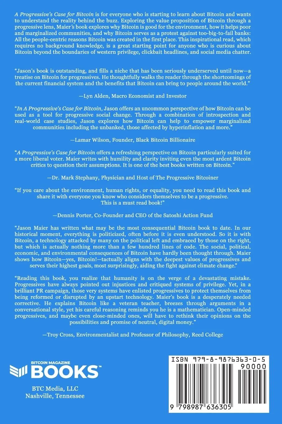 Rückseite: 9798987636305 | A Progressive's Case for Bitcoin | C. Jason Maier | Taschenbuch | 2023