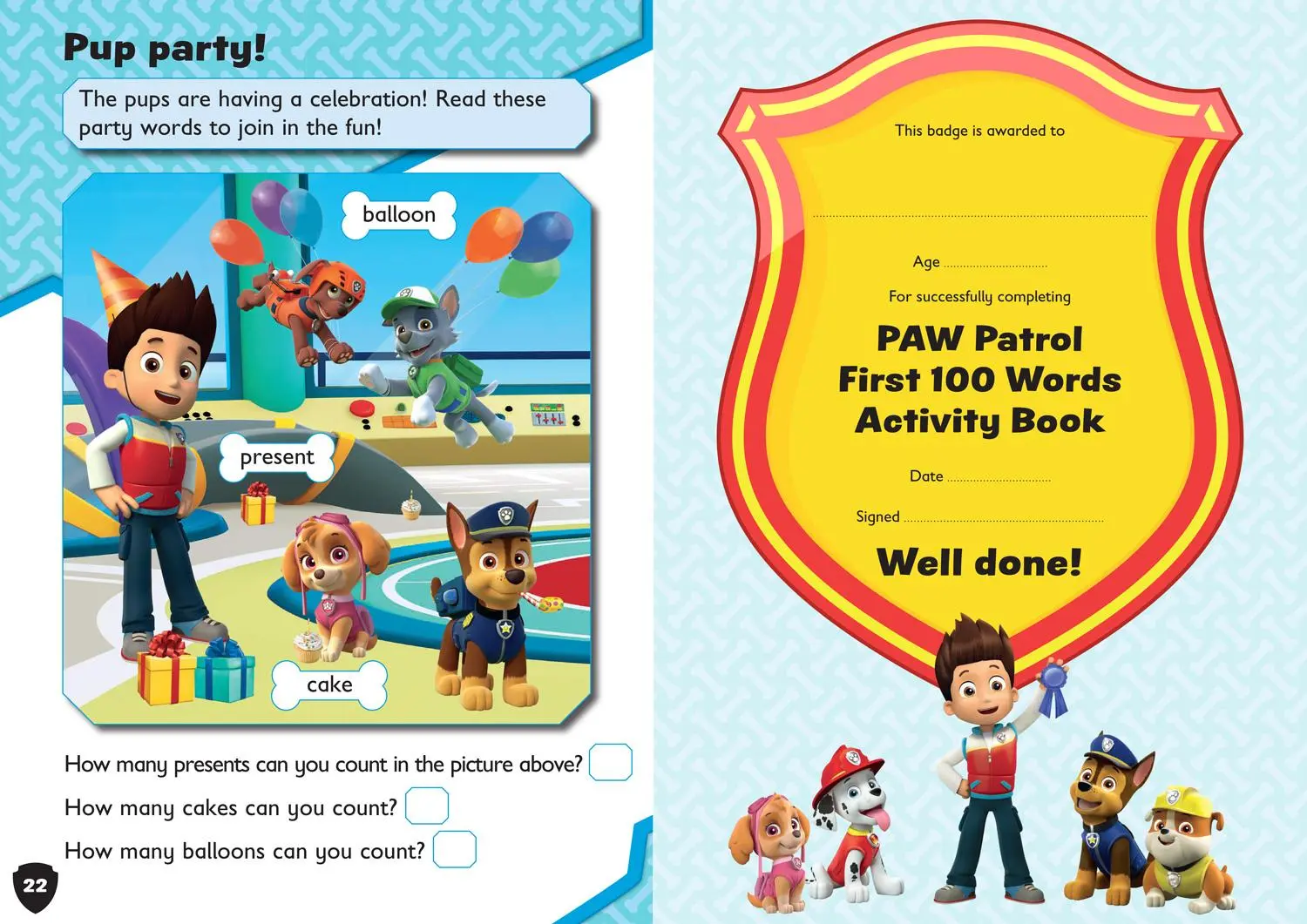 Bild: 9780008526405 | PAW Patrol First 100 Words Activity Book | Get Set for School! | Buch