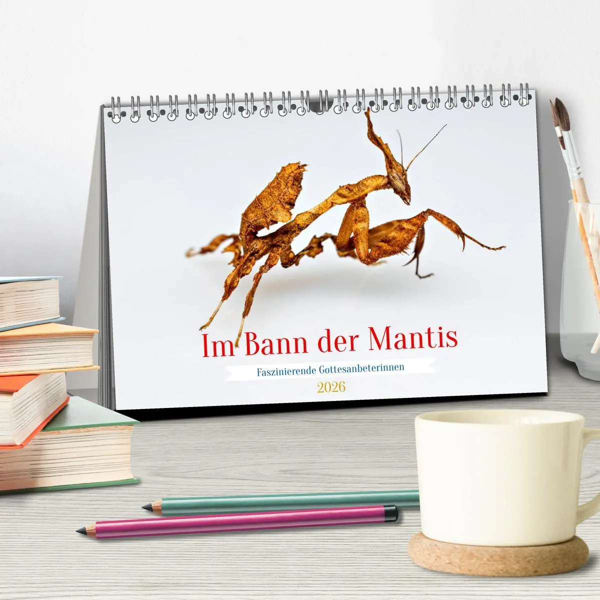 Bild: 9783457246405 | Im Bann der Mantis (Tischkalender 2026 DIN A5 quer), CALVENDO...