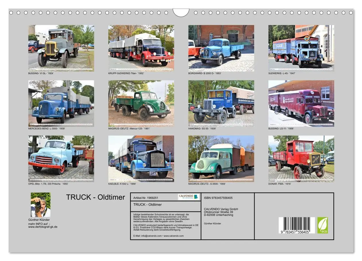 Bild: 9783457556405 | TRUCK - Oldtimer (Wandkalender 2026 DIN A3 quer), CALVENDO...