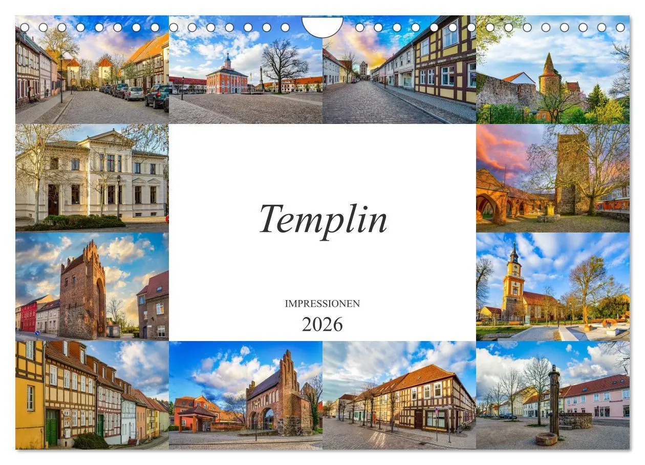Cover: 9783457796405 | Templin Impressionen (Wandkalender 2026 DIN A4 quer), CALVENDO...