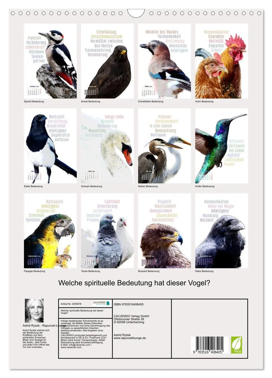 Bild: 9783516406405 | Welche spirituelle Bedeutung hat dieser Vogel? (Wandkalender 2026...