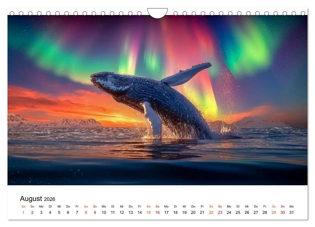 Bild: 9783516646405 | Wale - ein Jahr voller Meer (Wandkalender 2026 DIN A4 quer),...