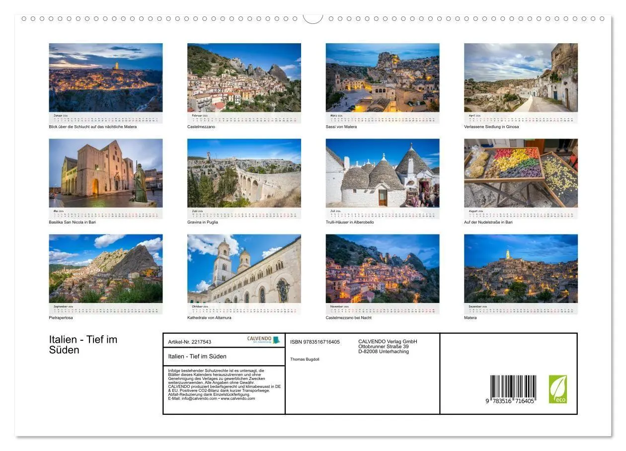 Bild: 9783516716405 | Italien - Tief im Süden (hochwertiger Premium Wandkalender 2026 DIN...