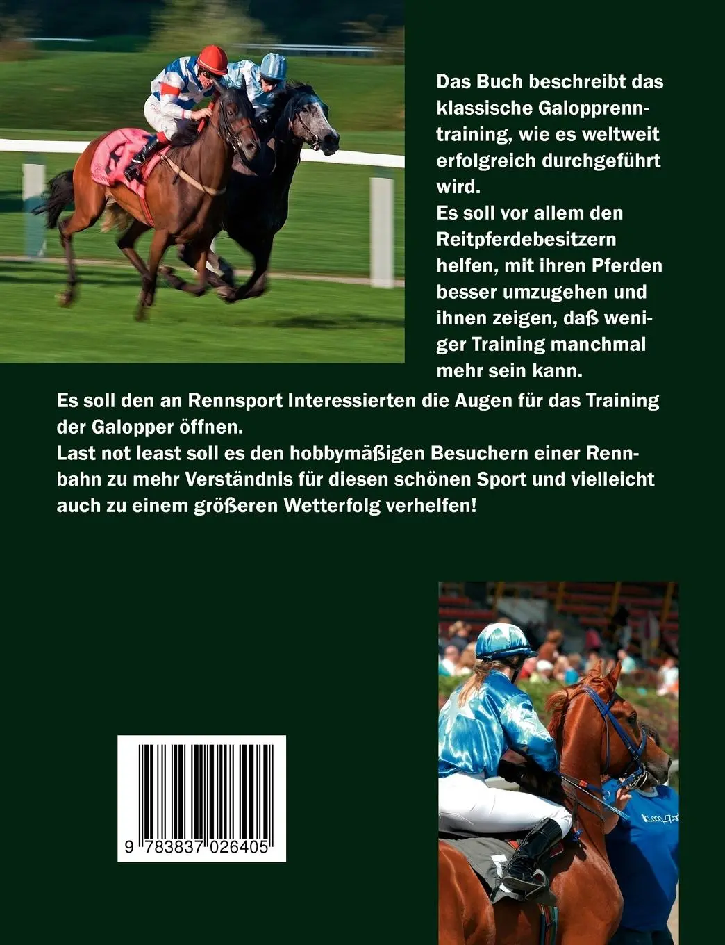 Rückseite: 9783837026405 | Galopptraining für Renn- und Freizeitpferde | Stefan Brosig | Buch